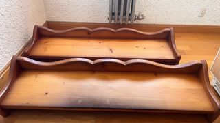 Juego de 2 estantes de madera