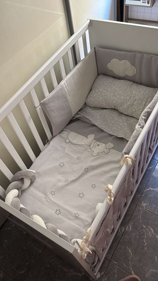 Juego sábanas cuna estrellas y nube