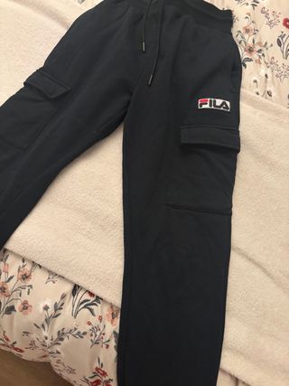 Pantalón chándal Fila negro cargo
