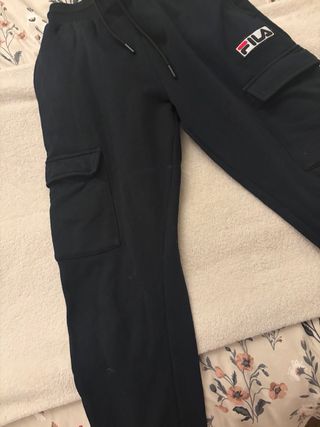 Pantalón chándal Fila negro cargo