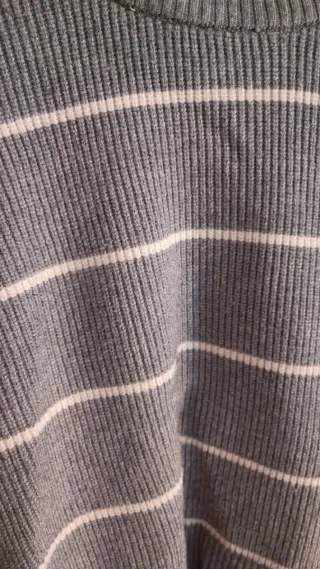 Jersey de rayas gris y blanco Talla S