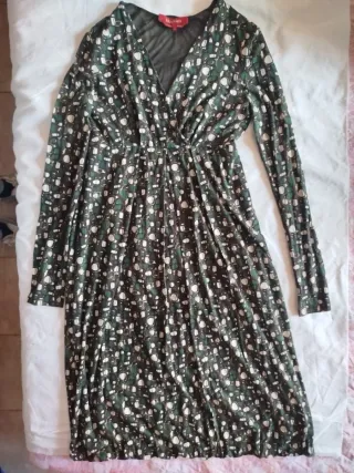 Max Mara Studio Abito V 42/M Verde/Marrone