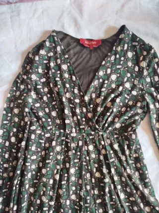 Max Mara Studio Abito V 42/M Verde/Marrone