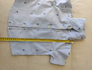 Camisa azul estampado anclas 18 meses