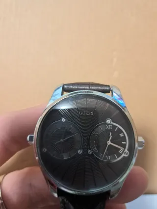 Reloj Guess Doble Esfera Negro/Plata