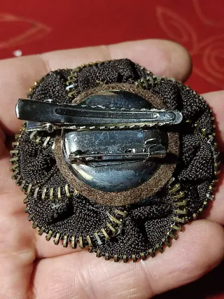 Broche flor cremallera 6,5 cm