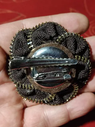 Broche flor cremallera 6,5 cm