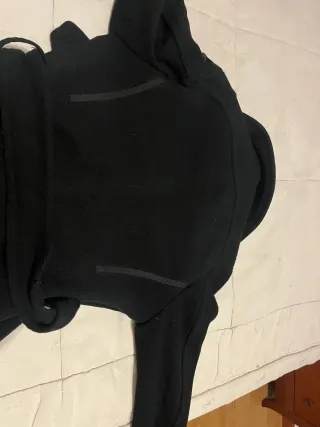 Abrigo negro mujer con cinturón