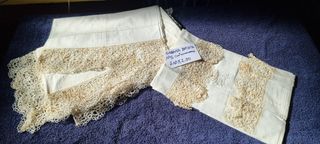 Sábanas antiguas con rico encaje