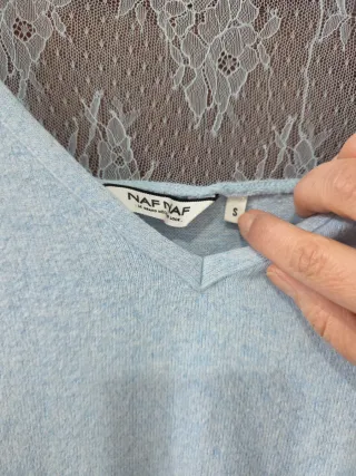 Jersey Naf Naf calado azul Talla S