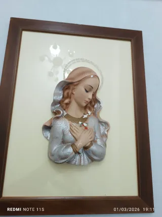 Cuadro Virgen con Marco