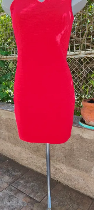 Vestido rojo fiesta Mango