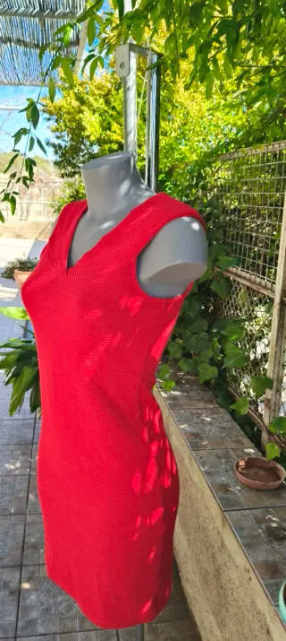 Vestido rojo fiesta Mango