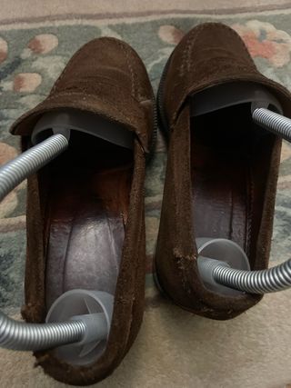 Mocasines de piel ante marrón