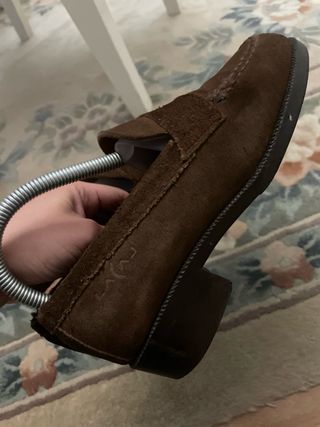 Mocasines de piel ante marrón