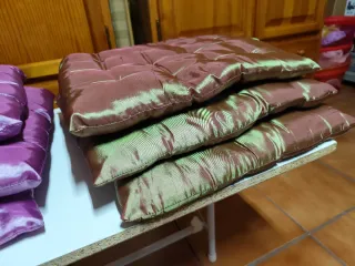 Cojines decorativos rosa y verde