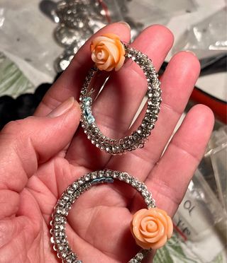 Orecchini fatti a mano con rose