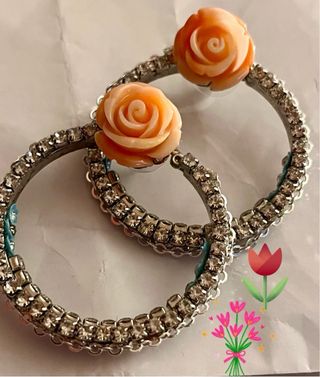 Orecchini fatti a mano con rose