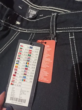 Pantalón vaquero FSBN negro talla XL