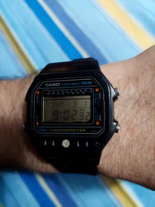 Reloj Casio TS-1000 Vintage Termómetro