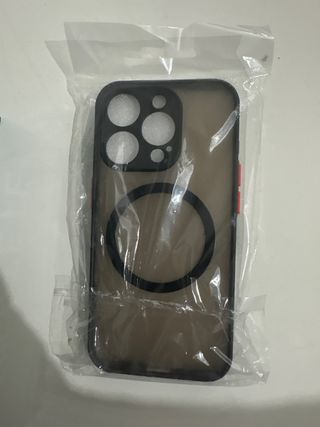 Funda iPhone 15 Pro Negra con Aro Magnético