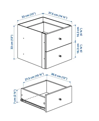 Cajón Kallax Ikea Negro cajones estanteria mueble