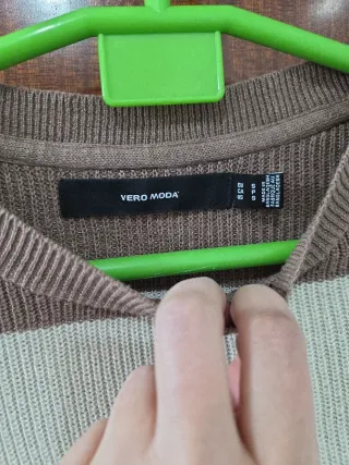 Jersey de rayas marrón y blanco