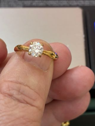 Anillo Oro 18k Diamante Natural 0.70Ct F/VS2