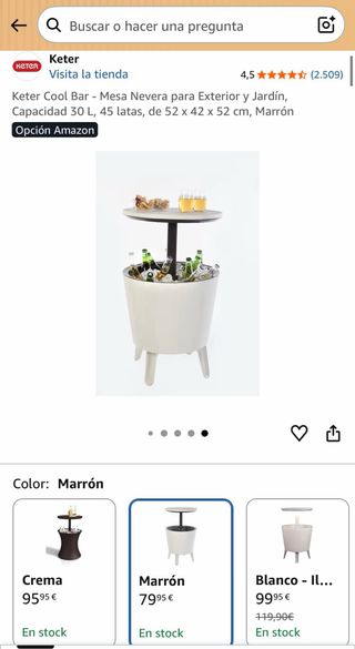 Tavolo Frigo da Giardino in Plastica