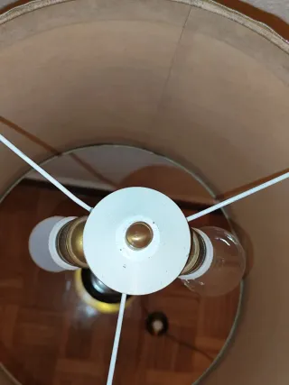 Lámpara de pie vintage tela y metal