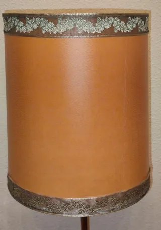 Lámpara de pie vintage tela y metal