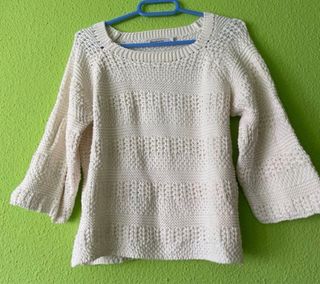 Jersey de punto blanco