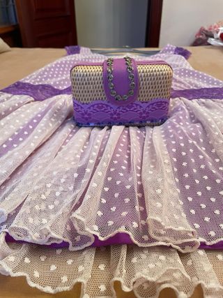 Vestido fiesta elegante morado