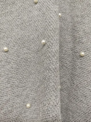 Jersey fino Zara perlas gris