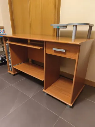 Mesa Ordenador Estudio Madera Marrón