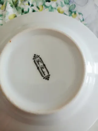 Piattino in ceramica blu e verde