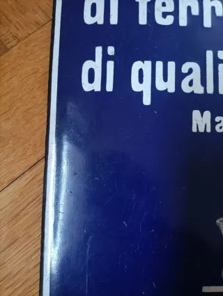 Targa smaltata Marca Leone anni '30