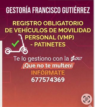 Gestión registro VMP (Patinetes) DGT