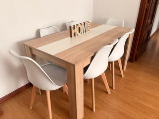 Mesa Comedor Nórdica + 6 Sillas