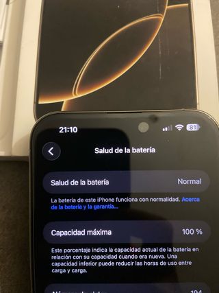 iPhone 16 Pro Max 256GB 100% BATERIA