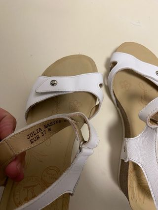 Sandalias Panama Jack Piel Mujer Blancas