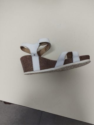 Sandalias Panama Jack Piel Mujer Blancas