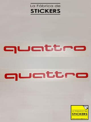 2 Pegatinas vinilo de corte Audi QUATTRO