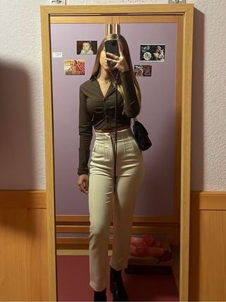 Camisa corta marrón