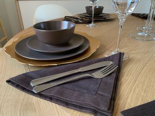 Servilletas Zara Home tela marrón