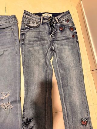 Lote 4 Pantalones Vaqueros Niña Talla 12