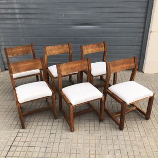 Sillas Diseño Brutalista Mid Century Vintage