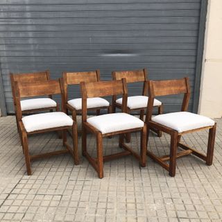 Sillas Diseño Brutalista Mid Century Vintage