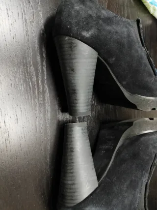 Zapatos Doralatina Piel Tacón Azul Marino