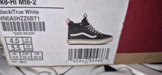 Botas Vans Sk8-Hi Top Negro Blanco Talla 35